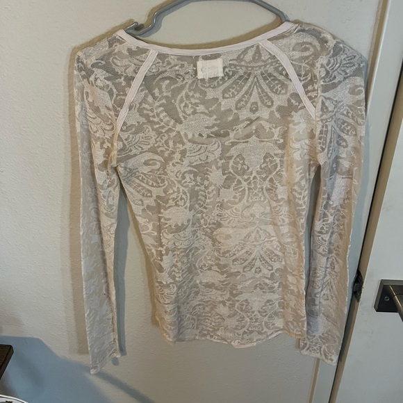Free People Intimately Lace Long Sleeve Beige - Picture 3 of 3